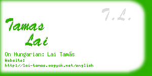 tamas lai business card